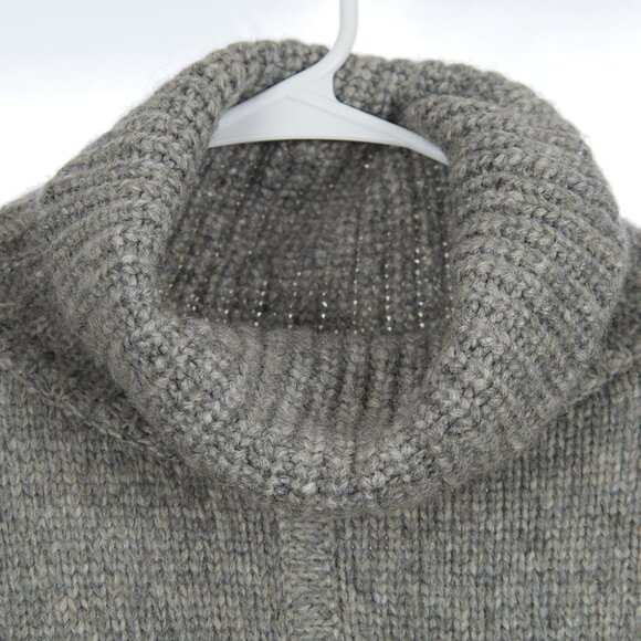 J. Crew Gray Relaxed Turtleneck Poncho Sweater Wool Mohair NWT Women's M/L - Picture 3 of 8